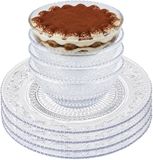 PlasticForte kunststof servies - 4x schaaltjes en 4x borden - kristal stijl - onbreekbaar - transparant
