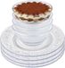 PlasticForte kunststof servies - 4x schaaltjes en 4x borden - kristal stijl - onbreekbaar - transparant