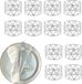 Merkloos Relaxdays Servetringen - Set van 12 - Geometrisch - Zilver - Metaal