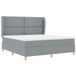vidaXL Boxspringbed met hoofdeinde Lichtgrijs 200 x 180 cm Stof
