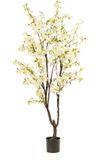Emerald Arbre artificiel Cerisier en fleurs 210cm blanc