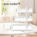 Étagère rotative à 3 niveaux pour gâteaux et fruits Blanc