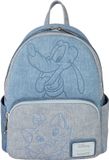 Loungefly Disney Dogs & Cats Faux Denim Mini Backpack