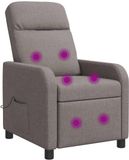 vidaXL - Relaxstoel - Taupe - Stof