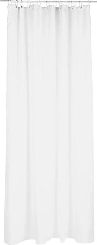 5Five Douchegordijn - Wit - 180 x 200 cm - Polyester - Inclusief ringen