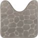 Tendance Toiletmat/wc mat Pebble - microfiber - Memory Foam - lichtgrijs - 45 x 50 cm