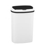 FDW Afvalemmer met sensor en deksel, kunststof, 50 liter, keukenafvalemmer, smart, automatisch, contactloos, elektrische vuilnisbak, waterdicht, wit