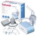 Beurer IH 60 Inhalator, vernevelaar, stille en draagbare inhalator met oplaadbare batterij, met compressor persluchttechnologie bij verkoudheid, astma en andere aandoeningen aan de luchtwegen, blauw