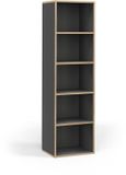 Vicco Tetrix Boekenkast – 40 x 140 cm met 5 compartimenten Antraciet