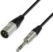 Adam Hall K4 BMV 0150 1.5m 6.35mm TRS XLR (3-pin) Zwart, Zilver audio kabel