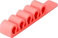 Organisateur de câbles en silicone - Orange, modèle KP36462