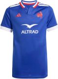 Adidas France Rugby Home Youth Replica Maillot Domicile Enfants Bleu Polyester