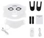 Masque LED pour le visage et le cou - Masque flexible en plastique - 7 couleurs - Luminothérapie - Rajeunissement de la peau - Blanc