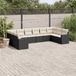 Maison Exclusive - Ensemble de meubles de jardin 10 pièces avec canapé et coussins, noir, en polyrotin