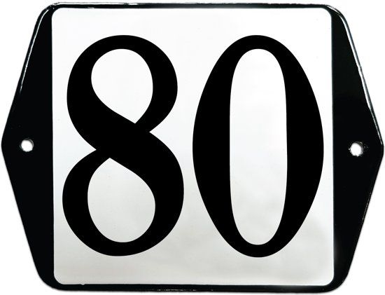 EmailleDesign® Emaille huisnummer model oor - 80