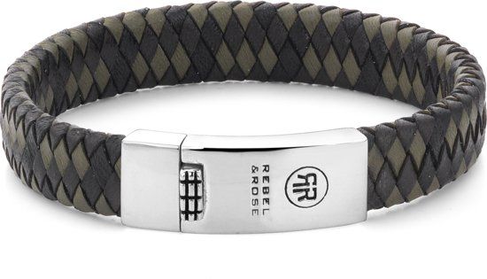 Rebel & Rose Rebel&Rose armband - Braided Flat Camo - L 21CM
