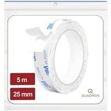 Quadrios 26SA166 Ruban adhésif double face Blanc (L x l) 5 m x 25 mm