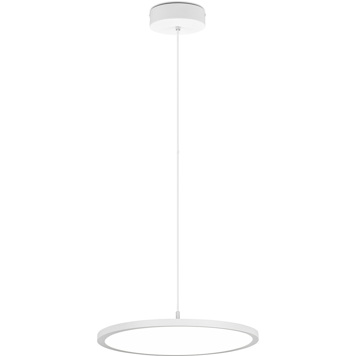 BES LED LED Hanglamp - Hangverlichting - Trion Trula - 29W - Natuurlijk Wit 4000K - Dimbaar - Rond - Mat Wit - Aluminium