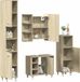 Maison Exclusive - Ensemble de meubles de salle de bain 4 pièces en bois composite chêne Sonoma