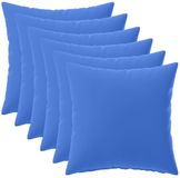 vidaXL Kussensloop 6 pcs HEERLEN Koninklijk Blauw 40 x 40 cm Polyester