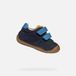 GEOX TUTIM Peuter Lage Sneakers Marineblauw/Multikleur Leer Klittenband
