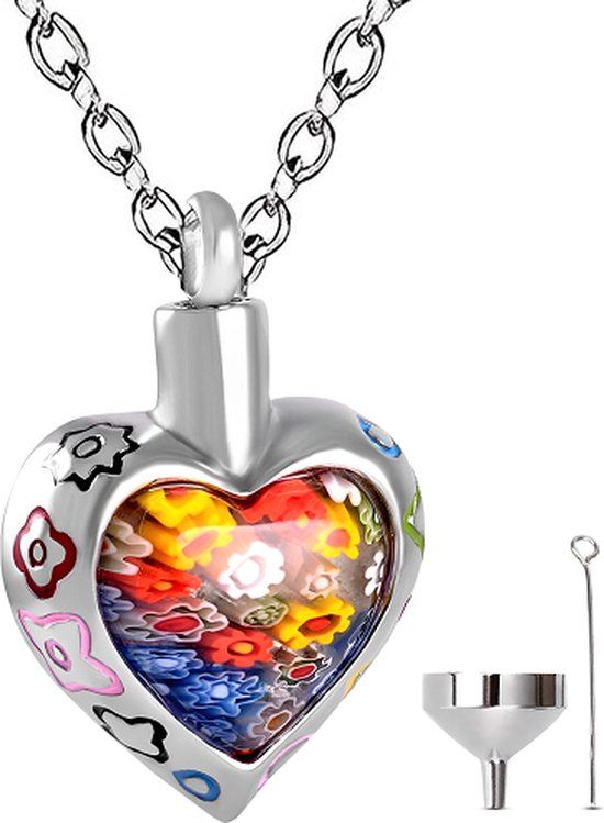 Luxe Ashanger - Luxury Rainbow - Mini Urn - Metaal - Druppel - 3.4 x 2.6 cm - 55 cm