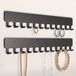 Holland Connections Set de 2 crochets de chaîne noirs | Support de bijoux sans trous | Présentoir chambre/boutique