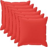 vidaXL - Kussensloop - 6 stuks - Houten - Rood - 50 x 50 cm - Polyester