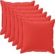 vidaXL - Kussensloop - 6 stuks - Houten - Rood - 50 x 50 cm - Polyester