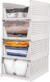 Set de 4 boîtes de rangement pliables pour vêtements