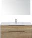 BES LED Seville Badmeubelset 120 cm - 2 Laden Natuur Eiken Edge - Wastafel Enjoy Enkel met Spiegel