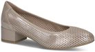 Caprice Dames Pumps 9-22501-44 Bruin Leer Blokhak Ronde Neus Maat 39 EU