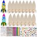 Omgoods - 231 Stuks Raketknutselset en bois pour enfants - Jouet créatif