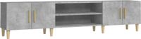 vidaXL Tv-meubel - 180x31,5x40 cm - Bewerkt Hout - Betongrijs