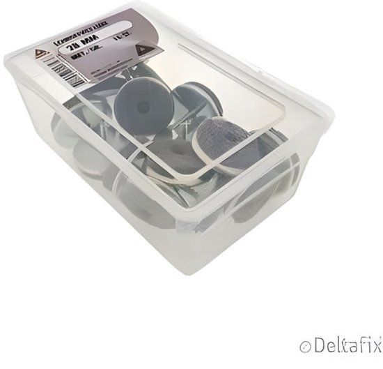 Deltafix Viltglijder met schroef, extra zacht grijs vilt, metaal, grijs, 20 mm, rond, 16 stuks