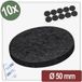 Quadrios 26SA130 Patins en feutre auto-adhésifs, Rond Noir (Ø x h) 50 mm x 4 mm 10 pièce(s)