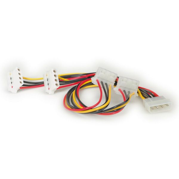 ROLINE Y-Kabel 4 pol. HDD / 4x 4 pol. HDD (90°) - 0,45 m