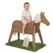 roba Buitenpaard van massief hout - Weerbestendig houten paard voor de tuin - Voltigepaard om te rijden, klimmen en turnen - Duurzaam houten speeltoestel - Teak gelazuurd
