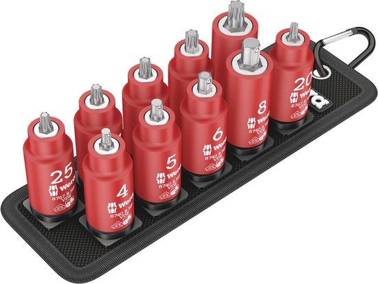 Wera Zyklop Bitdoppenset - VDE - 10-delig - Torx/Binnenzeskant - 3/8" - 5004930001