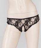 Cottelli Lingerie Zwart slipje met open kruis