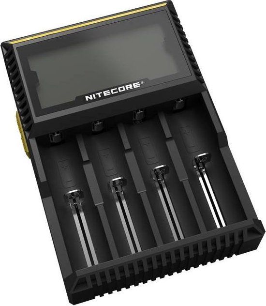 Nitecore Digi charge D4 EU - Universele Lader voor Li-ion/Ni-MH/Ni-Cd batterijen