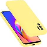 Cadorabo Oppo A94 5G Hoesje LIQUID GEEL