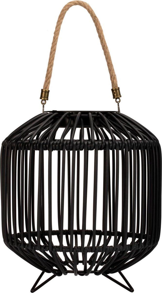 Pauleen Sunshine Delight solar lantaarn outdoor Zwart polyrotan/metaal