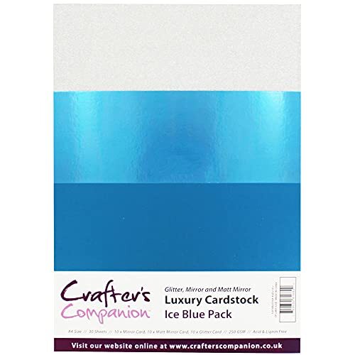 Crafter's Companion Crafter's Companion Luxe Cardstock Pack-Ice Blue, kaart, 23,5 x 37 x 1 cm
