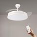 Ledme LM8095 Plafondventilator met ledlicht, 68 W, afstandsbediening, DC-motor, 6 snelheden, 3 intrekbare vleugels, zomer-/winterfunctie, timer
