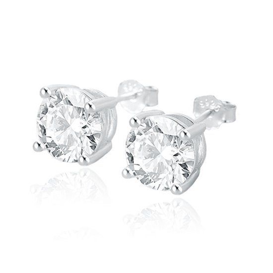 Elenza AMS Elenza .925 Zilveren Studs met Zirconia – 8mm
