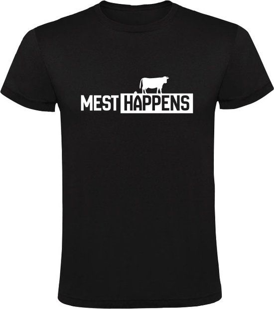 Sol's Mest Happens Heren T-shirt - Zwart - 4XL