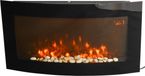 HOMCOM cheminée électrique - avec chauffage - effet flamme - noir