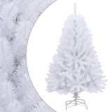 VidaXL Sapin de Noël artificiel avec charnières et support 120 cm blanc