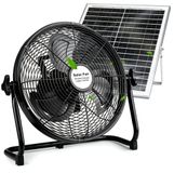 OEM Zonneventilator, 30,5 cm, metaal, 12 standen, 360° verstelbaar, zwart